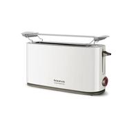 Taurus MyToast Perfect Bun - Tostadora de pan de ranura larga y extra ancha, 1000W, 7 niveles tostado, bandeja recogemigas, base antideslizante, alojamiento para el cable, accesorio calienta bollos