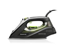 Taurus Plancha de Vapor de 3000 W de potencia, golpe de vapor de 200 g/min, con punta de precisión, posición ECO, suela anodizada, deslizante, sistema anti cal, spray de agua, Color Negro