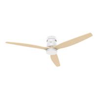 Taurus - Polar 3B Ventilador de Techo con Mando a Distancia 30 W Madera Natural Madera Clara Ultra silencioso 3 Aspas 132 de Diámetro Función Verano-Invierno Temporizador LED