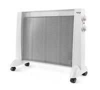 Taurus PRMB 1600 1600-Radiador de Mica, W, 3 temperaturas, termostato Regulable, Ruedas, protección Anti Calentamiento, Silencioso, Blanco, Acero