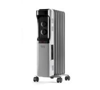 Taurus - Radiador de aceite Alpatec New Dakar 1500W, 7 Elementos, 3 Intensidades, Termostato Regulable, Protección Antivuelco y Sobrecalentamiento, Bajo Consumo, Hasta 15m2, Temporizador, Gris