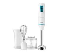Taurus Robot 600 Easy Plus Inox - Batidora de mano, cuchillas de acero inoxidable de alto rendimiento, Turbo Rotation System, una velocidad, vaso medidor de 500ml, varilla emulsionadora, picador