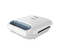 Taurus Mysandwich - Sandwichera eléctrica. 800W. 2 placas cuadradas para hacer 2 sándwiches a la vez. Sellado perfecto. Indicadores de funcionamiento. Placas con recubrimiento antiadherente. Blanco