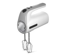 Taurus Station Grey - Batidora amasadora de repostería, 300W, 5 velocidades, función turbo, 2 tipos varillas: amasadoras y batidoras, varillas extraíbles, libre BPA, ergonómica, compacta, blanco/gris