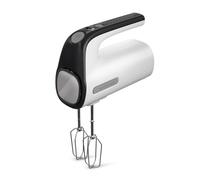 Taurus Station Inox - Batidora amasadora de repostería, 500W, 5 velocidades, función turbo, 2 tipos varillas: amasadoras y batidoras, varillas extraíbles, libre BPA, ergonómica, compacta, blanco/negro