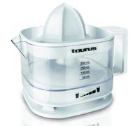 Taurus - Exprimidor Eléctrico TC-350, 25W, Zumo Cítricos, Filtro Pulpa Ajustable, Jarra Transparente 350ml, Sin BPA, Desmontable, Doble Sentido Rotación, Lavavajillas, Base Antideslizante, Blanco