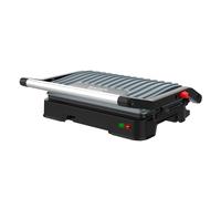 Taurus Toast&Grill GR1001P | Grill eléctrico multifunción 1000W con apertura 180º | Placas antiadherentes de aluminio 23x14,5 cm sin PFOA | Tapa ajustable recoge grasas extraíble