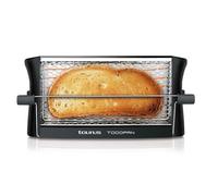 Taurus Todopan - Tostadora para Todo Tipo de Pan, 700W, Doble Área de Tostado, Sistema de Fijación Práctico, Rejilla Acero Inoxidable con Goma Antideslizante, Toque Frío, Negro