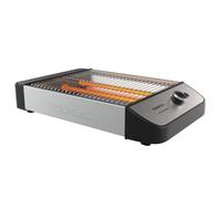 Taurus - Tostador Plano Horizontal Neptuno Legend, 1000W, 25 x 20 cm Superficie Tostado, 3 resistencias, Indicador Acústico, Capacidad 4 tostadas, Bandeja Recogemigas, Inox, Recogecables