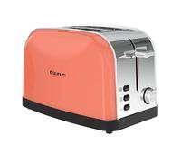 Taurus - Tostador Retro Design II Coral, 950W, 2 Ranuras 135 x 35 mm, 7 Niveles, 3 Funciones, Cuerpo Inox, Autocentrado, Recogemigas, Elevación Extra, Recoge cables, Coral