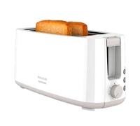 Taurus - Tostador Toastissimo | 1400W | 2 Ranuras Extra Largas| 7 Niveles | 3 Funciones (Descongelar, Recalentar, Cancelar) | Autocentrado | Recogemigas | Elevación Extra | Recoge cables | Blanco