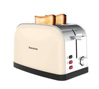 Taurus - Tostador Vintage II Cream, 950W, 2 Ranuras 135 x 35 mm, 7 Niveles, 3 Funciones, Cuerpo INOX, Autocentrado, Recogemigas, Elevación Extra, Recoge Cables, Crema