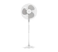 Taurus - Ventilador de pie Greco 16CR | 45W | 3 Aspas 40 cm | 3 Velocidades | Oscilación Automática | Altura Ajustable 108-132 cm| Silencioso | Portátil | Base Antideslizante | Blanco