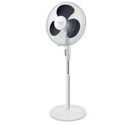 Taurus - Ventilador de pie Greco 16CR Pure 40W | 3 Velocidades | 3 aspas | Función oscilante | Base antideslizante | Rejilla electrosoldada extraíble | Asa de transporte | Aluminio | Blanco