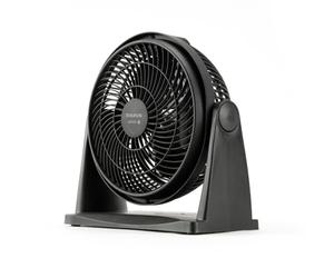 Taurus - Ventilador de Sobremesa Ice Brise Mini | Portátil | Silencioso | 23W | Escritorio | 3 Aspas 25 cm | 2 Velocidades | Inclinación 90º | Apto Pared | Antideslizante | Compacto | Negro