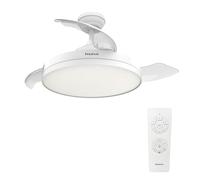 Taurus - Ventilador de techo con luz Fresko Hide&Go | 3Aspas | Ultrasilencioso | Temporizador 8h | 6 Velocidades | Control remoto | Programable | Blanco