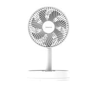 Taurus Ventilador portátil plegable, batería de litio de hasta 12 h, 4 velocidades, temporizador 8 h, altura ajustable, carga USB-C
