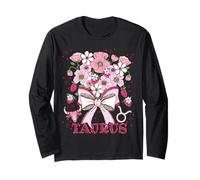 Taurus Zodiac - Arco de coqueta de fresa para mujer Manga Larga