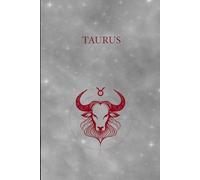 Taurus Zodiac Journal - Dotted Notebook | Silver & Burgundy Cover | 6x9 in Softcover