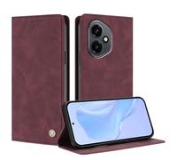 TAUYN Funda Leather Folio para el Honor 400, Diseño de Flip Magnético, Premium PU/TPU Cuero Wallet Carcasa de Cuero Antigolpes Case, Resistente Caídas Protección Total. Vino Tinto