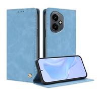 TAUYN Funda Leather Folio para el Honor 400, Diseño de Flip Magnético, Premium PU/TPU Cuero Wallet Carcasa de Cuero Antigolpes Case, Resistente Caídas Protección Total. Azul Cielo
