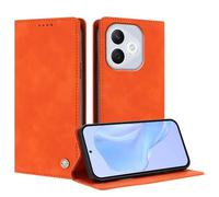 TAUYN Funda Leather Folio para el Honor 400 Lite, Diseño de Flip Magnético, Premium PU/TPU Cuero Wallet Carcasa de Cuero Antigolpes Case, Resistente Caídas Protección Total. Naranja