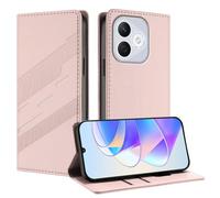 TAUYN Funda Leather Folio para el Honor 400 Lite, Premium PU/TPU Cuero Wallet Carcasa de Cuero PU Antigolpes Case, con Soporte y Ranura para Tarjeta. Rosa