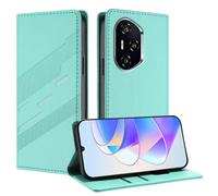 TAUYN Funda Leather Folio para el Honor 400, Premium PU/TPU Cuero Wallet Carcasa de Cuero PU Antigolpes Case, con Soporte y Ranura para Tarjeta. Verde Menta