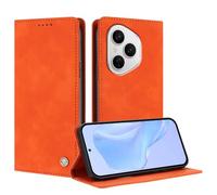 TAUYN Funda Leather Folio para el Honor 400 Pro, Diseño de Flip Magnético, Premium PU/TPU Cuero Wallet Carcasa de Cuero Antigolpes Case, Resistente Caídas Protección Total. Naranja