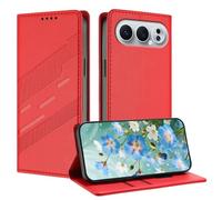 TAUYN Funda Leather Folio para el Honor 500 Pro, Premium PU/TPU Cuero Wallet Carcasa de Cuero PU Antigolpes Case, con Soporte y Ranura para Tarjeta. Rojo