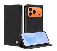TAUYN Funda Leather Folio para el Honor 600 Pro, Diseño de Flip Magnético, Premium PU/TPU Cuero Wallet Carcasa de Cuero Antigolpes Case, Resistente Caídas Protección Total. Negro