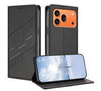 TAUYN Funda Leather Folio para el Honor 600 Pro, Premium PU/TPU Cuero Wallet Carcasa de Cuero PU Antigolpes Case, con Soporte y Ranura para Tarjeta. Negro