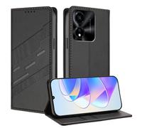 TAUYN Funda Leather Folio para el Honor X5c Plus, Premium PU/TPU Cuero Wallet Carcasa de Cuero PU Antigolpes Case, con Soporte y Ranura para Tarjeta. Negro