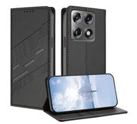 TAUYN Funda Leather Folio para el Motorola Signature | Premium PU/TPU Cuero Wallet Carcasa de Cuero PU Antigolpes Case, con Soporte y Ranura para Tarjeta. Negro