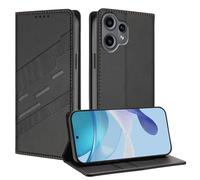 TAUYN Funda Leather Folio para el Nothing CMF Phone 2 Pro, Premium PU/TPU Cuero Wallet Carcasa de Cuero PU Antigolpes Case, con Soporte y Ranura para Tarjeta. Negro