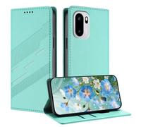 TAUYN Funda Leather Folio para el Oneplus 15R, Premium PU/TPU Cuero Wallet Carcasa de Cuero PU Antigolpes Case, con Soporte y Ranura para Tarjeta. Verde Menta
