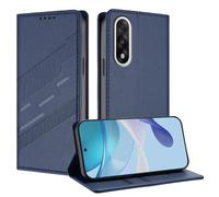 TAUYN Funda Leather Folio para el OnePlus Nord 5 5G, Premium PU/TPU Cuero Wallet Carcasa de Cuero PU Antigolpes Case, con Soporte y Ranura para Tarjeta. Azul Oscuro