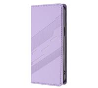 TAUYN Funda Leather Folio para el Oneplus Turbo 6V 5G, Premium PU/TPU Cuero Wallet Carcasa de Cuero PU Antigolpes Case, con Soporte y Ranura para Tarjeta. Púrpura Claro
