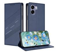 TAUYN Funda Leather Folio para el OPPO A6 5G/A6X 5G | Premium PU/TPU Cuero Wallet Carcasa de Cuero PU Antigolpes Case, con Soporte y Ranura para Tarjeta. Azul Oscuro