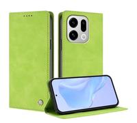 TAUYN Funda Leather Folio para el OPPO Find X9, Diseño de Flip Magnético, Premium PU/TPU Cuero Wallet Carcasa de Cuero Antigolpes Case, Resistente Caídas Protección Total. Verde