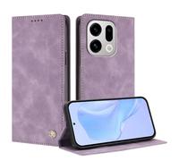 TAUYN Funda Leather Folio para el OPPO Find X9, Diseño de Flip Magnético, Premium PU/TPU Cuero Wallet Carcasa de Cuero Antigolpes Case, Resistente Caídas Protección Total. Púrpura