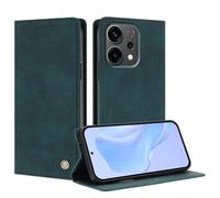 TAUYN Funda Leather Folio para el OPPO Reno 14F 5G/4G, Diseño de Flip Magnético, Premium PU/TPU Cuero Wallet Carcasa de Cuero Antigolpes Case, Resistente Caídas Protección Total. Verde Oscuro