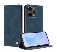 TAUYN Funda Leather Folio para el OPPO Reno 14F 5G/4G, Diseño de Flip Magnético, Premium PU/TPU Cuero Wallet Carcasa de Cuero Antigolpes Case, Resistente Caídas Protección Total. Azul Oscuro
