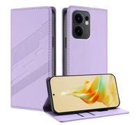 TAUYN Funda Leather Folio para el OPPO Reno13F 5G/Reno 13F 4G, Premium PU/TPU Cuero Wallet Carcasa de Cuero PU Antigolpes Case, con Soporte y Ranura para Tarjeta. Púrpura Claro