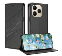 TAUYN Funda Leather Folio para el Realme 15T, Premium PU/TPU Cuero Wallet Carcasa de Cuero PU Antigolpes Case, con Soporte y Ranura para Tarjeta. Negro