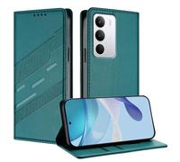 TAUYN Funda Leather Folio para el Realme C71 4G, Premium PU/TPU Cuero Wallet Carcasa de Cuero PU Antigolpes Case, con Soporte y Ranura para Tarjeta. Verde Oscuro