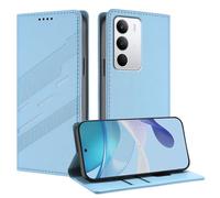 TAUYN Funda Leather Folio para el Realme C71 4G, Premium PU/TPU Cuero Wallet Carcasa de Cuero PU Antigolpes Case, con Soporte y Ranura para Tarjeta. Azul Claro