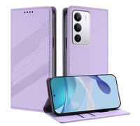 TAUYN Funda Leather Folio para el Realme C71 4G, Premium PU/TPU Cuero Wallet Carcasa de Cuero PU Antigolpes Case, con Soporte y Ranura para Tarjeta. Púrpura Claro