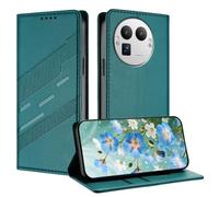 TAUYN Funda Leather Folio para el Realme GT 8 Pro, Premium PU/TPU Cuero Wallet Carcasa de Cuero PU Antigolpes Case, con Soporte y Ranura para Tarjeta. Verde Oscuro