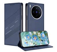 TAUYN Funda Leather Folio para el Vivo X300 Pro, Premium PU/TPU Cuero Wallet Carcasa de Cuero PU Antigolpes Case, con Soporte y Ranura para Tarjeta. Azul Oscuro
